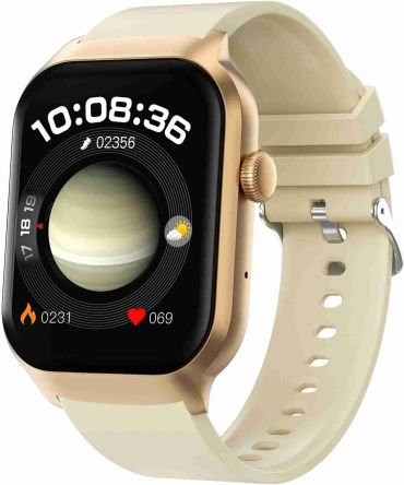 Smartwatch with Heart Rate Monitor (Yellow)