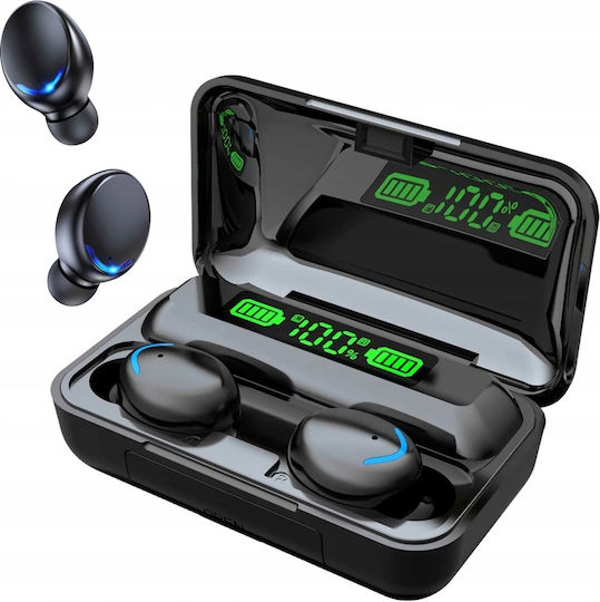 ZTX F9 In-ear Bluetooth Handsfree Earphones with Charging Case Black vista 2