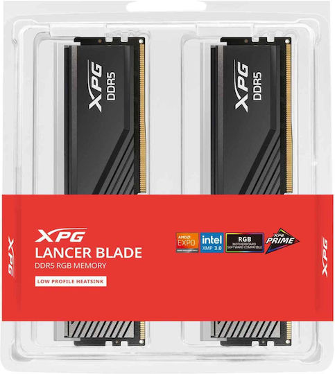 Adata Lancer Blade RGB DDR5 32GB RAM with 2x16GB Modules and Speed 6000 for Desktop AX5U6000C3616G-DTLABRBK vue 2