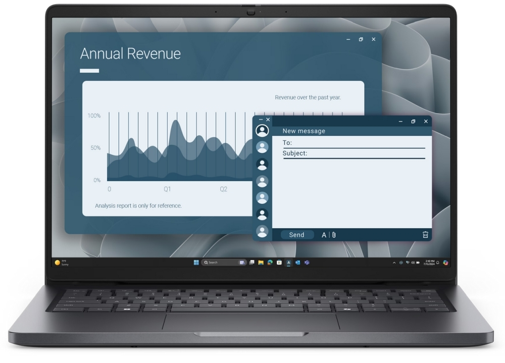 Dell Pro 14 PC14255 14" FHD+ (Ryzen 5 Pro-230/16GB/512GB SSD/W11 Pro) (International English Keyboard)