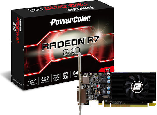 PowerColor Radeon R7 240 2GB GDDR5 Graphics Card (AXR7 240 2GBD5-HLEV2) view 1