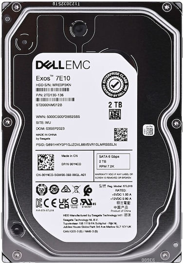 Dell 2TB HDD Hard Drive 3.5" SATA III 7200rpm for Server 000000000000602599 view 6