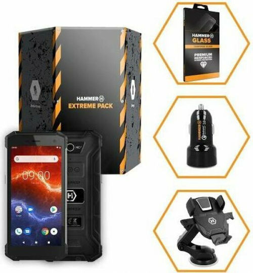 Hammer Energy 2 Eco Extreme Pack Dual SIM (3GB/32GB) Resistant Smartphone Black / Silver view 2