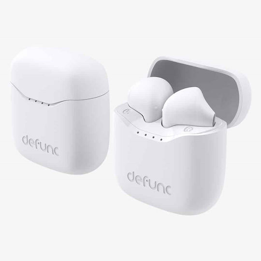 Defunc True Lite Earbud Bluetooth Handsfree Earphones with Sweat Resistance and Charging Case White view 2