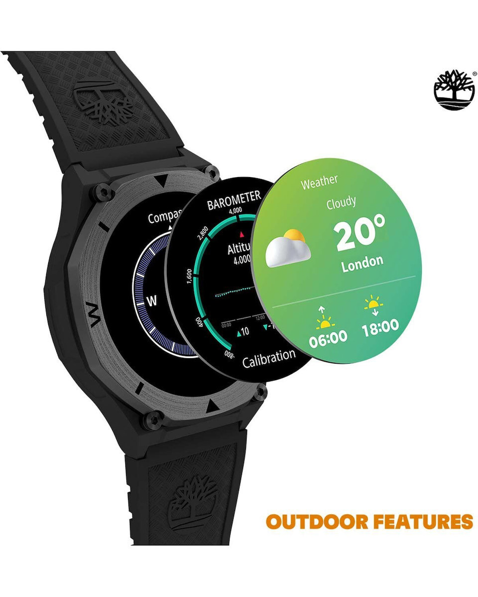 Timberland Trail Force S2 47mm Smartwatch with Heart Rate Monitor (Black) view 8