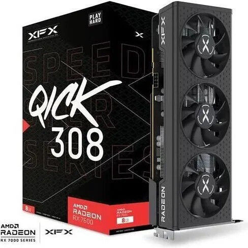 XFX Radeon RX 7600 8GB GDDR6 Speedster QICK 308 Graphics Card view 6