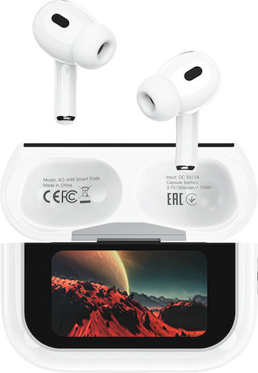 X48 In-ear Bluetooth Handsfree Earphones with Sweat Resistance and Charging Case White view 3