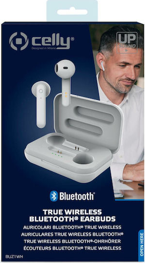 Celly Buz 1 In-ear Bluetooth Handsfree Earphones with Charging Case White view 4