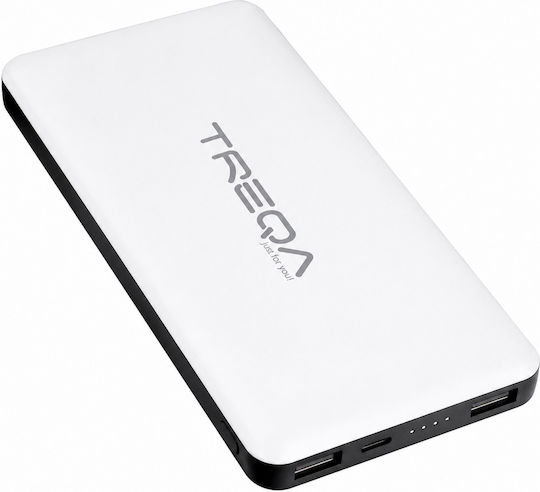 Treqa TR-964 Power Bank 10000mAh with USB-A Port and USB-C Port White