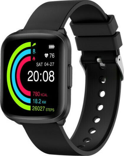 KW03 Smartwatch with Heart Rate Monitor (Black)