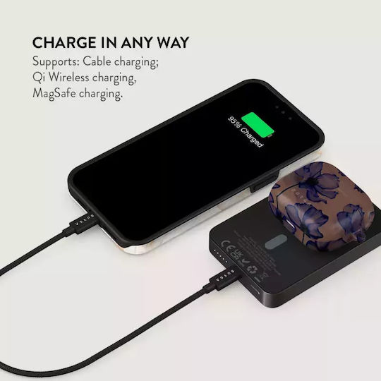 Burga MagSafe Power Bank 5000mAh 7.5W with USB-C Port Gunmetal - Velvet Night view 2