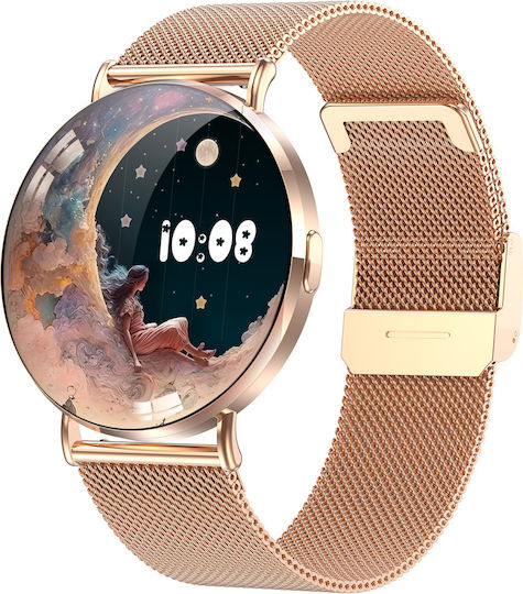 iSEN KM88 46mm Smartwatch with Heart Rate Monitor (Gold) view 3