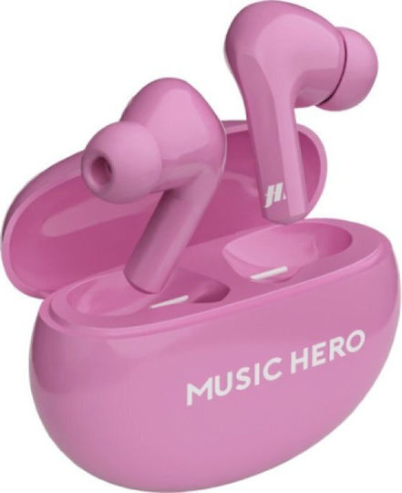 SBS Music Hero X-Beat In-ear Bluetooth Handsfree Earphones with Charging Case Pink