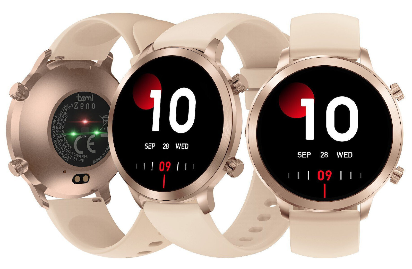 Bemi Zeno AI Stainless Steel Smartwatch with Heart Rate Monitor Gold view 7