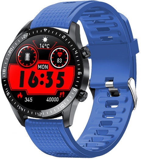 DAS.4 SL13 Smartwatch with Heart Rate Monitor (Black / Blue) view 4