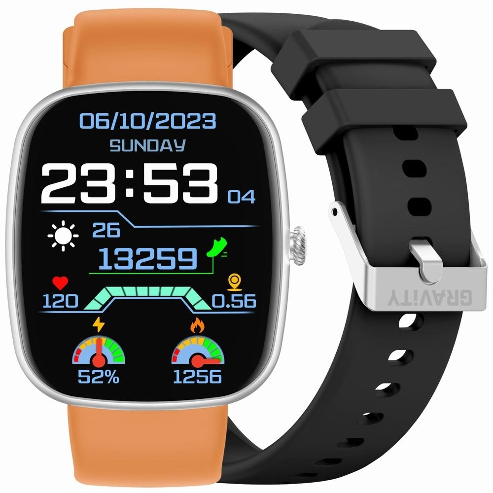 Gravity Gt18-4 Smartwatch Orange Black Strap