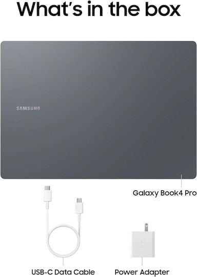 Samsung Galaxy Book4 Pro 16" OLED Touchscreen 120Hz (Ultra 7-155H/32GB/1TB SSD/W11 Home) Moonstone Gray (US Keyboard) view 6