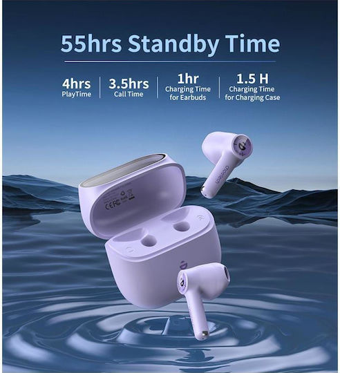 Choetech BH-T19 In-ear Bluetooth Handsfree Earphones with Sweat Resistance and Charging Case Purple view 4