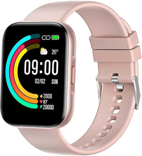 ANCwear ANC-207 Smartwatch with Heart Rate Monitor (Pink)