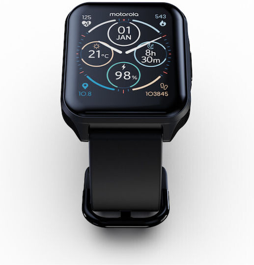 Motorola Moto Watch 70 43mm with Heart Rate Monitor (Phantom Black) view 3