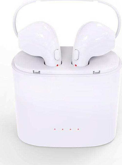 TWS i7s Earbud Bluetooth Handsfree Earphones with Charging Case White view 7