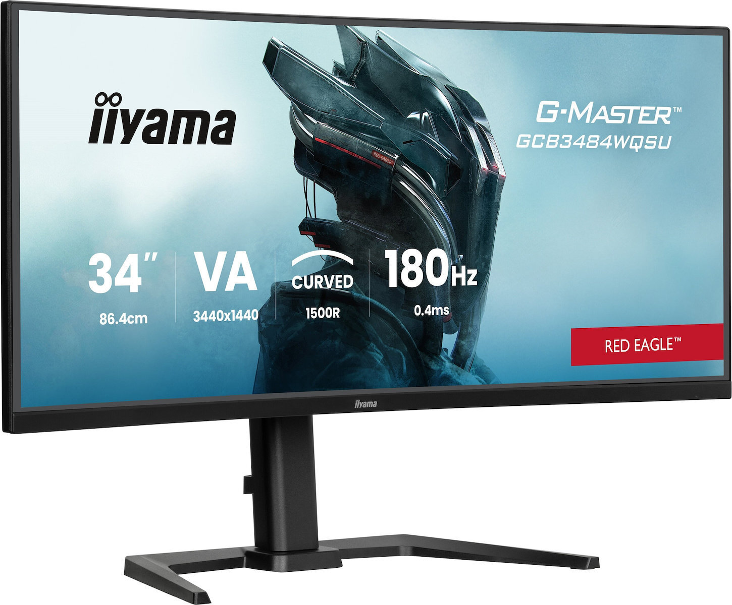 Iiyama G-Master GCB3484WQSU-B1 Ultrawide VA HDR Curved Gaming Monitor 34" QHD 3440x1440 180Hz view 4