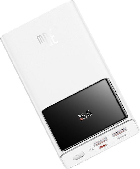Baseus Star-Lord Power Bank 10000mAh 30W with 2 USB-A Ports Power Delivery White view 1