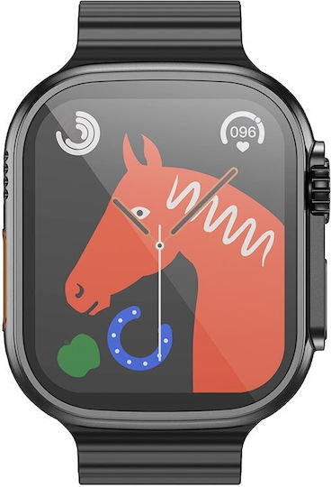 Hoco Y12 Ultra Smartwatch with Heart Rate Monitor (Black)
