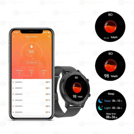 NO.1 DT89 Smartwatch with Heart Rate Monitor (Black) view 4