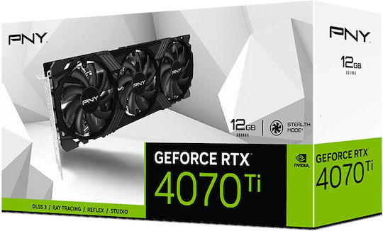 PNY GeForce RTX 4070 Ti 12GB GDDR6X Verto LED Triple Fan Graphics Card view 5
