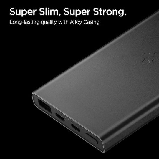 Spigen EA2210 Power Bank 10000mAh 22.5W with USB-A Port and USB-C Port Black view 4