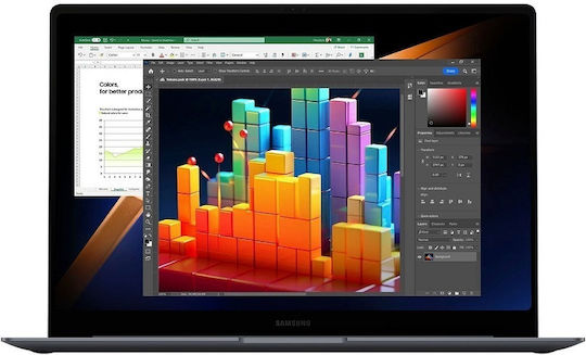 Samsung Galaxy Book4 Pro 16" OLED Touchscreen 120Hz (Ultra 7-155H/32GB/1TB SSD/W11 Home) Moonstone Gray (US Keyboard) vue 5