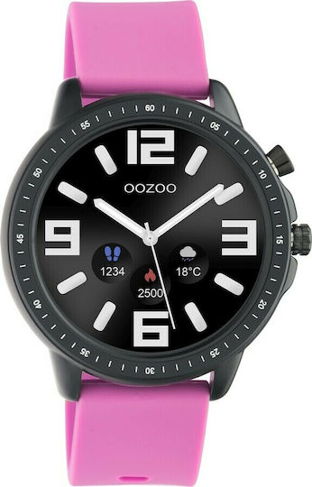 Oozoo Q00331 45mm Smartwatch with Heart Rate Monitor (Black) view 1