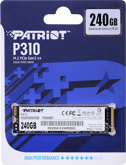 Patriot P310 SSD 240GB M.2 Type With PCI Express 3.0 Connection P310P240GM28 view 3