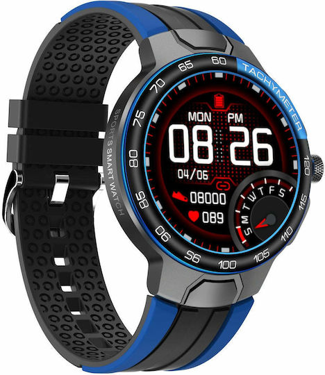E15 44mm Smartwatch with Heart Rate Monitor (Blue) view 1