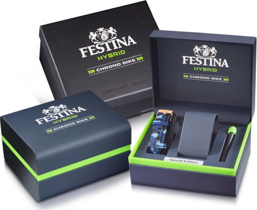 Festina Chrono Bike Hybrid Stainless Steel 45mm Waterproof Smartwatch (Blue Steel Bracelet) view 7