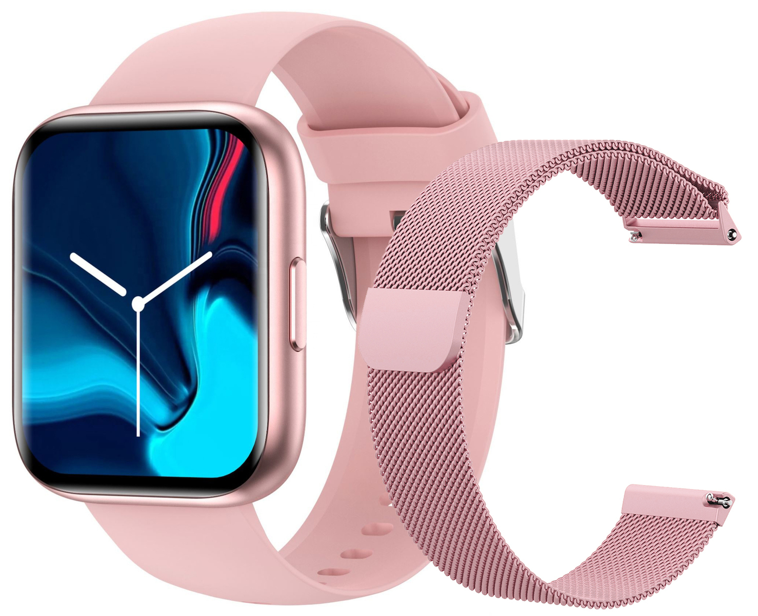 TrendFIT PRO Aluminium Smartwatch with Heart Rate Monitor (Pink)