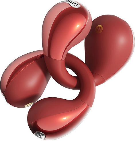 QCY Crossky C30S Open Ear Bluetooth Handsfree Earphones with Sweat Resistance and Charging Case Red view 2