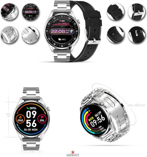Giewont 450-5 Smartwatch with Heart Rate Monitor (Silver) Ansicht 4