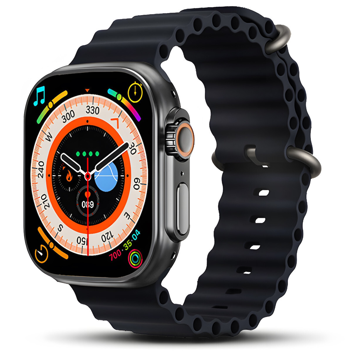 E740-1 Smartwatch with Heart Rate Monitor (Black) view 7