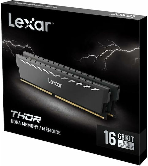 Lexar Thor DDR4 16GB RAM with 2x8GB Modules and Speed 3200 for Desktop LD4BU008G-R3200GDXG Ansicht 4