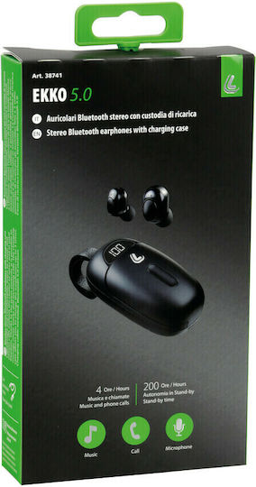 Lampa Ekko 5.0 In-ear Bluetooth Handsfree Earphones with Charging Case Black view 4
