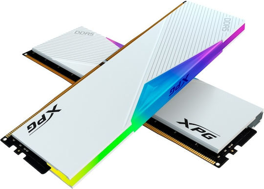 Adata Lancer RGB DDR5 64GB RAM with 2x32GB Modules and Speed 6400 for Desktop AX5U6400C3232G-DCLARWH view 3