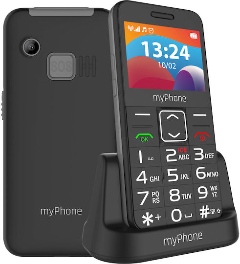 MyPhone Halo 3 Dual SIM Mobile with Large Buttons (English) Black view 1