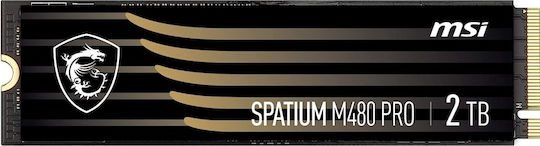 MSI Spatium M480 Pro SSD 2TB M.2 Type with PCI Express 4.0 Connection PS5 Compatible S78-440Q600-P83 view 2