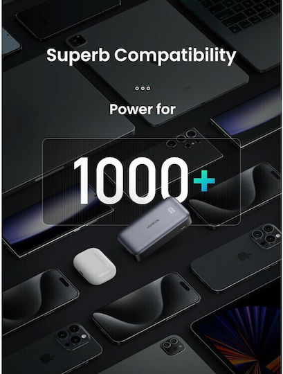 Ugreen PB502 Power Bank 10000mAh 30W with USB-A Port and USB-C Port Power Delivery / Quick Charge 3.0 Gray view 6