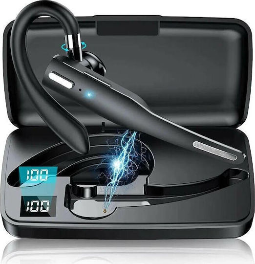 ΥΥΚ525 In-ear Bluetooth Handsfree Earphone with Charging Case Black view 2