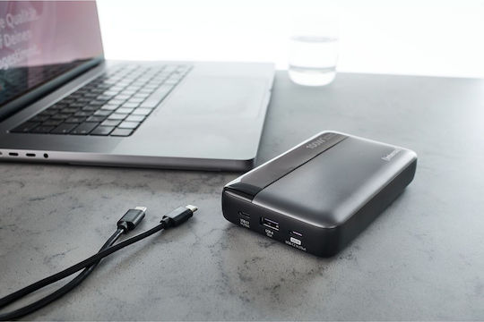 Intenso HE20000 Power Bank 20000mAh 100W with USB-A Port and 2 USB-C Power Delivery Ports Gray view 4