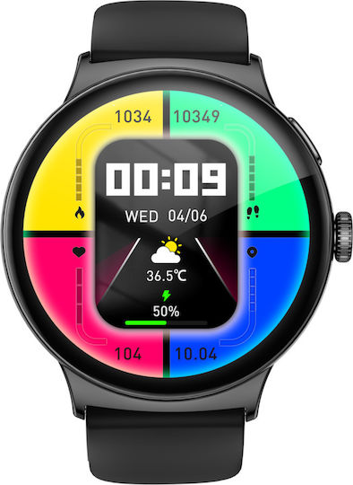 LinWear La99 Aluminium Smartwatch with Heart Rate Monitor (Black) view 2