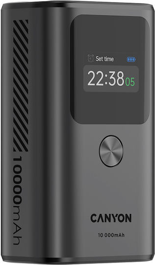Canyon OnPower 130 10000mAh 30W with USB-A Port and 2 USB-C Ports Power Delivery Dark Gray vue 2